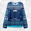 2025 Hello Darkness My Old Friend Christmas Ugly Sweater 2