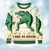 2025 I Beg To Differ Funny Frog Christmas Ugly Sweater 1