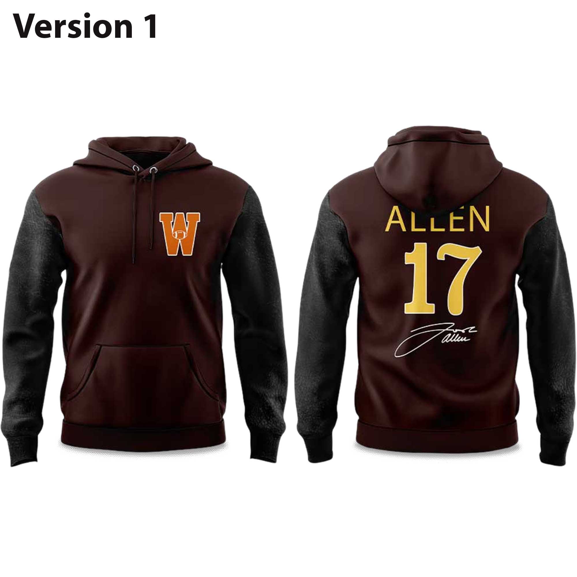 2025 Josh Allen Wyoming Cowboy Football Hoodie 2025 Josh Allen Wyoming Cowboy Football Hoodie