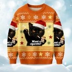 2025 Marlboro Want a Cigarette Christmas Ugly Sweater