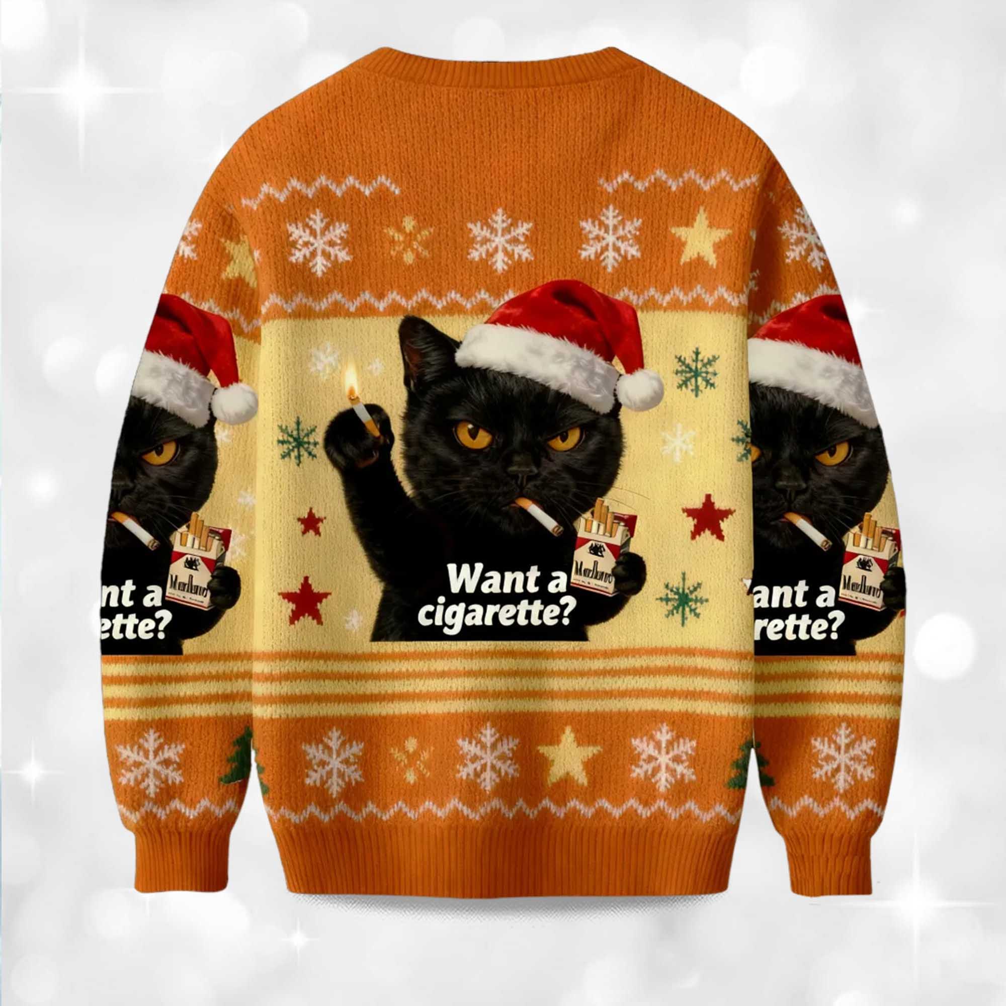 2025 Marlboro Want a Cigarette Christmas Ugly Sweater 2 2025 Marlboro Want a Cigarette Christmas Ugly Sweater 2