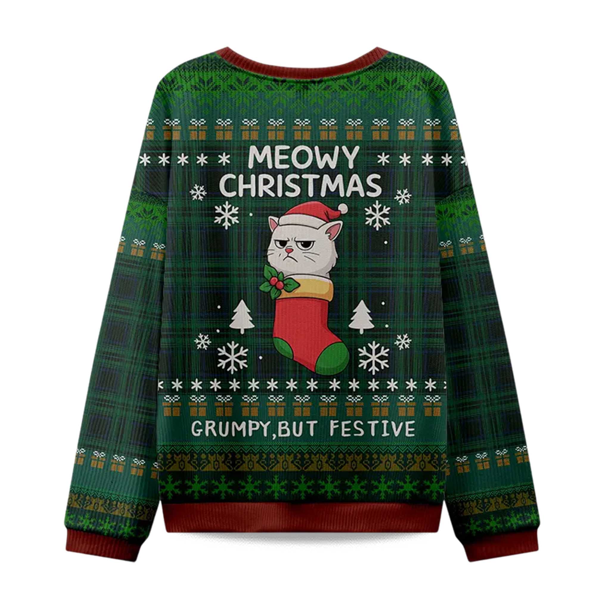 2025 Meowy Festive Christmas Ugly Sweater 2025 Meowy Festive Christmas Ugly Sweater