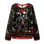 2025 Messy Cat Christmas Ugly Sweater
