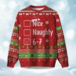 2025 Nice Naughty 6-7 Ugly Christmas Sweater