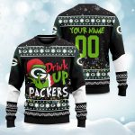 2025 Packers Drink Up Grnch Christmas Ugly Sweater
