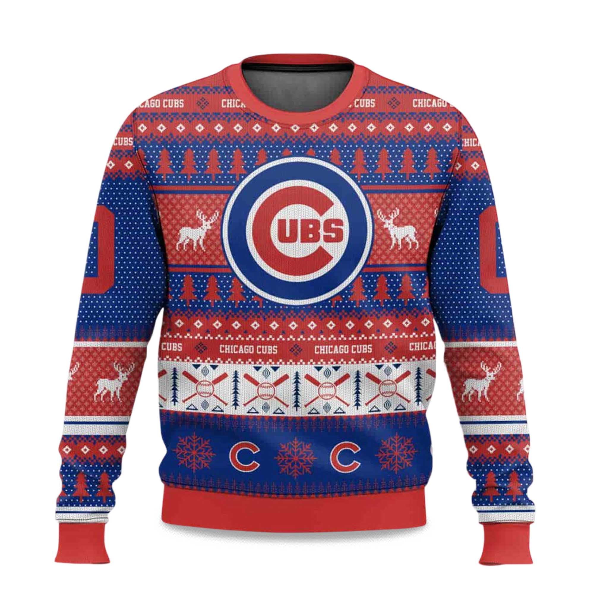 2025 Personalized Cubs Baseball 2025 Ugly Christmas Sweater 2025 Personalized Cubs Baseball 2025 Ugly Christmas Sweater
