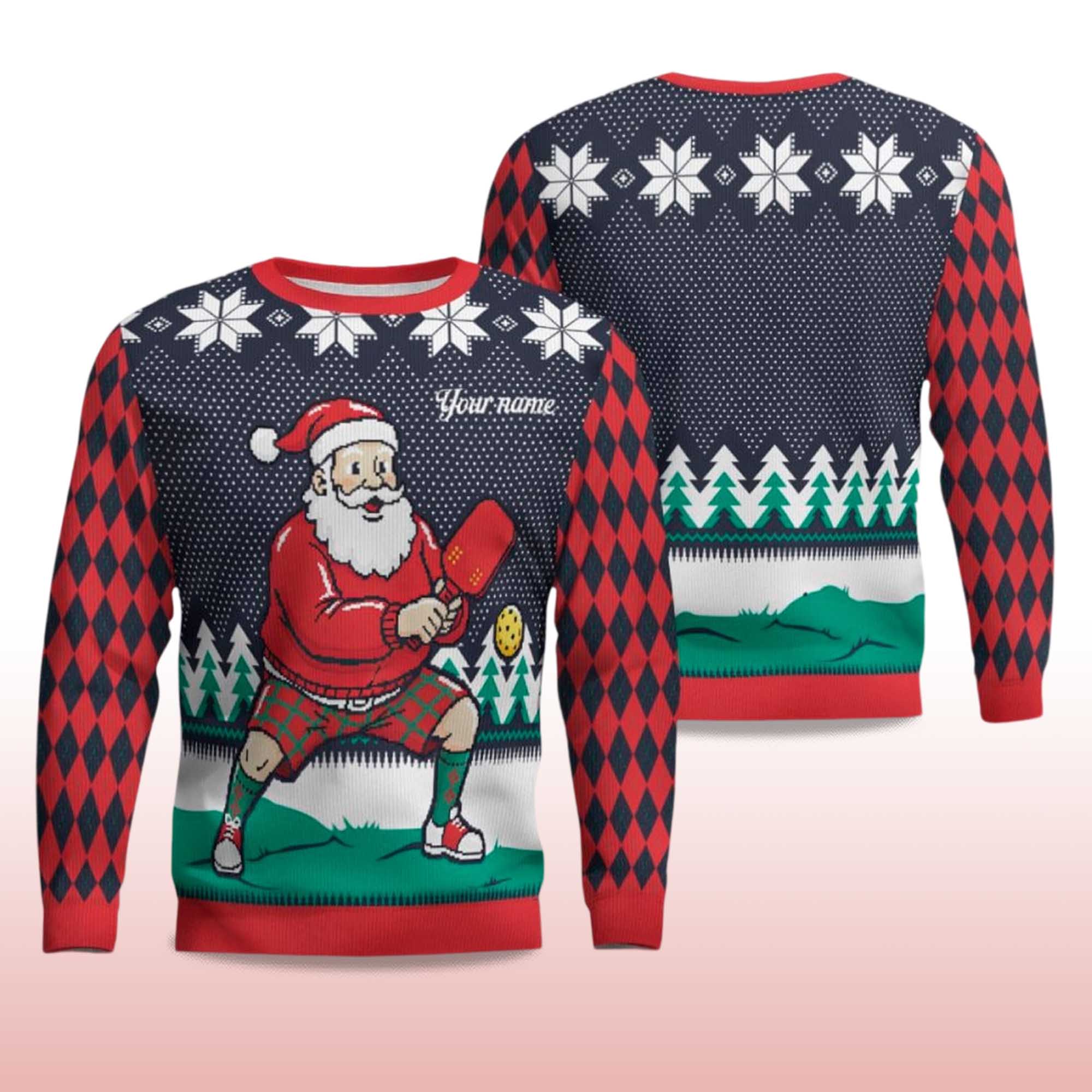 2025 Pickleball Santa Christmas Ugly Sweater 2 2025 Pickleball Santa Christmas Ugly Sweater 2