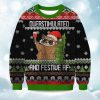 2025 Raccoon Overstimulated and Festive AF Christmas Ugly Sweater 5 2025 Raccoon Overstimulated and Festive AF Christmas Ugly Sweater 1