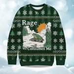 2025 Rage Consumes Me Frog Pond Christmas Ugly Sweater