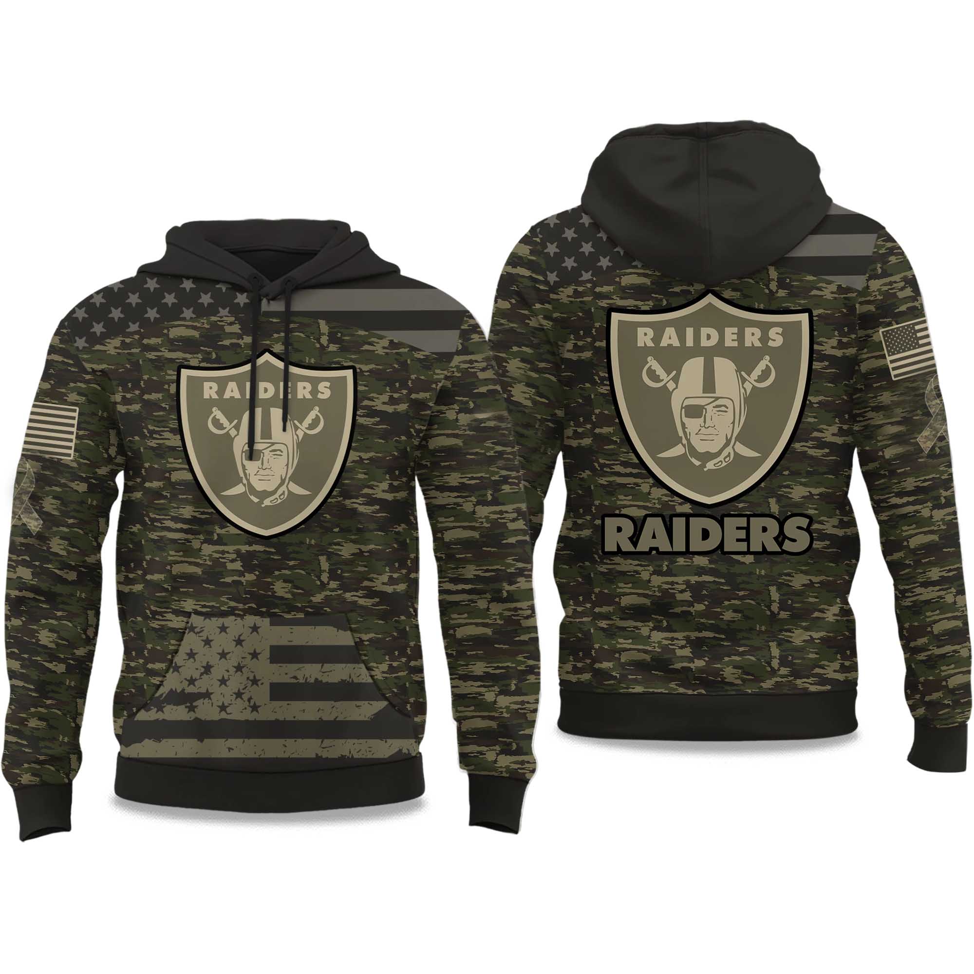 2025 Raiders Salute to Service Camo Hoodie 2025 Raiders Salute to Service Camo Hoodie