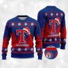 2025 Rangers Snowflakes Christmas Ugly Sweater 2