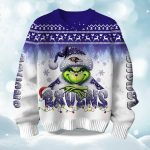 2025 Ravens Grnch Season Christmas Ugly Sweater