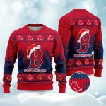 2025 Red Sox Snowflakes Christmas Ugly Sweater