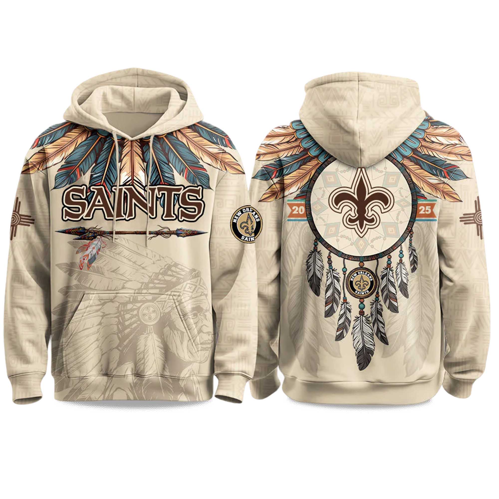 2025 Saints Native American Heritage Month Hoodie 2025 Saints Native American Heritage Month Hoodie