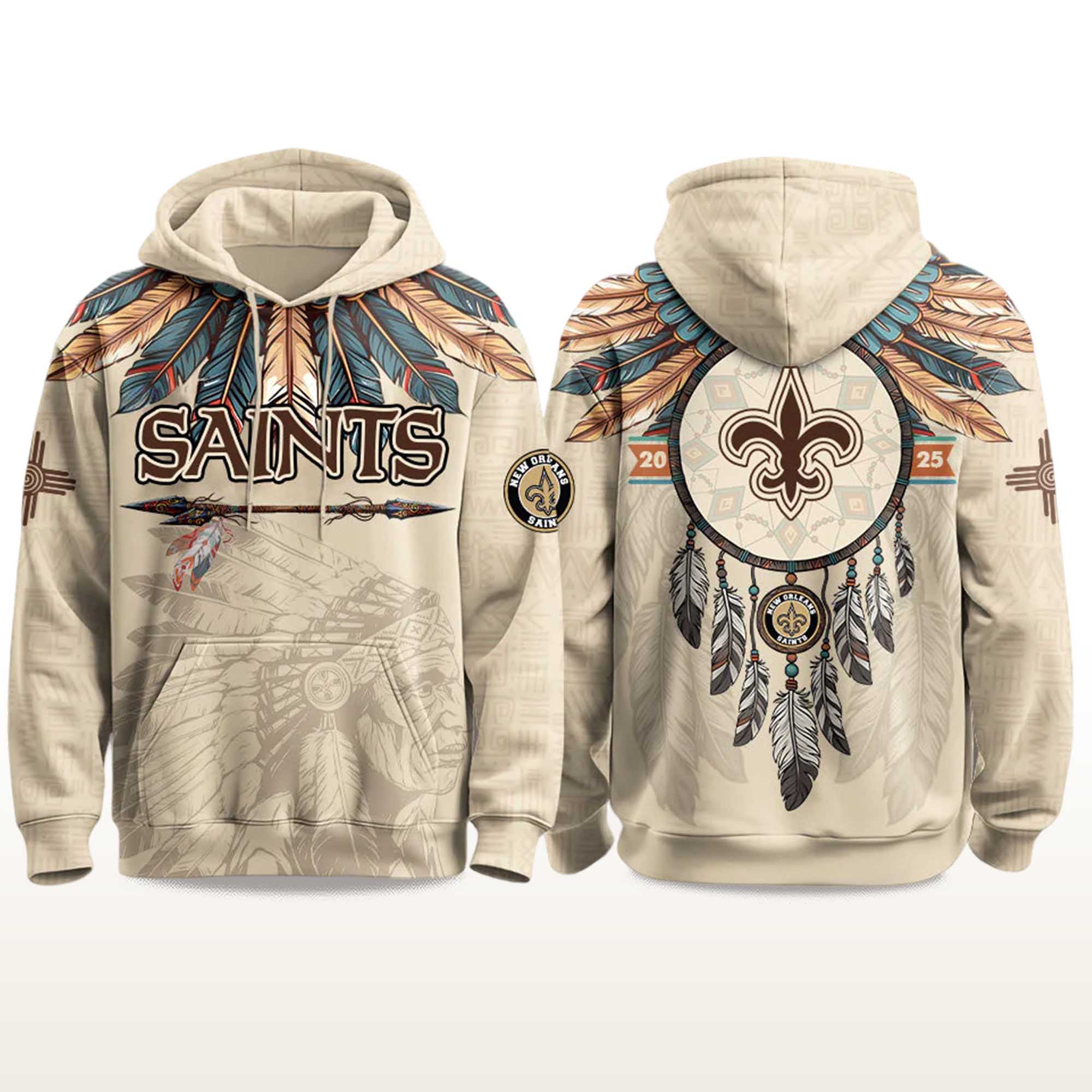 2025 Saints Native American Heritage Month Hoodie 2 2025 Saints Native American Heritage Month Hoodie 2