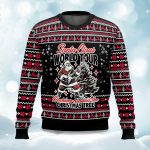 2025 Santa Claus World Tour Rocking Around The Christmas Tree Ugly Christmas Sweater