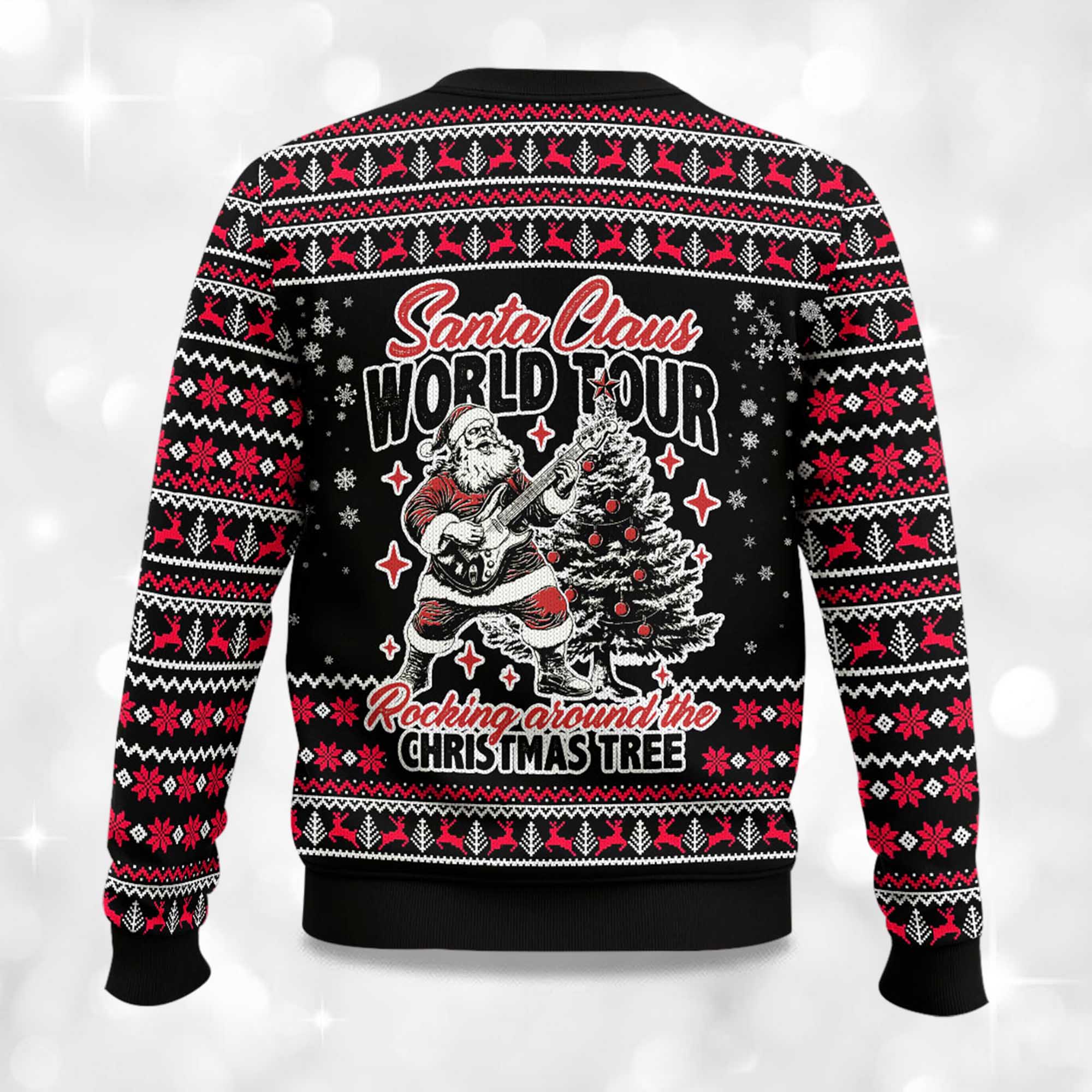 2025 Santa Claus World Tour Rocking Around The Christmas Tree Ugly Christmas Sweater 2 2025 Santa Claus World Tour Rocking Around The Christmas Tree Ugly Christmas Sweater 2