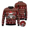 2025 Santa Skull Ugly Christmas Sweater