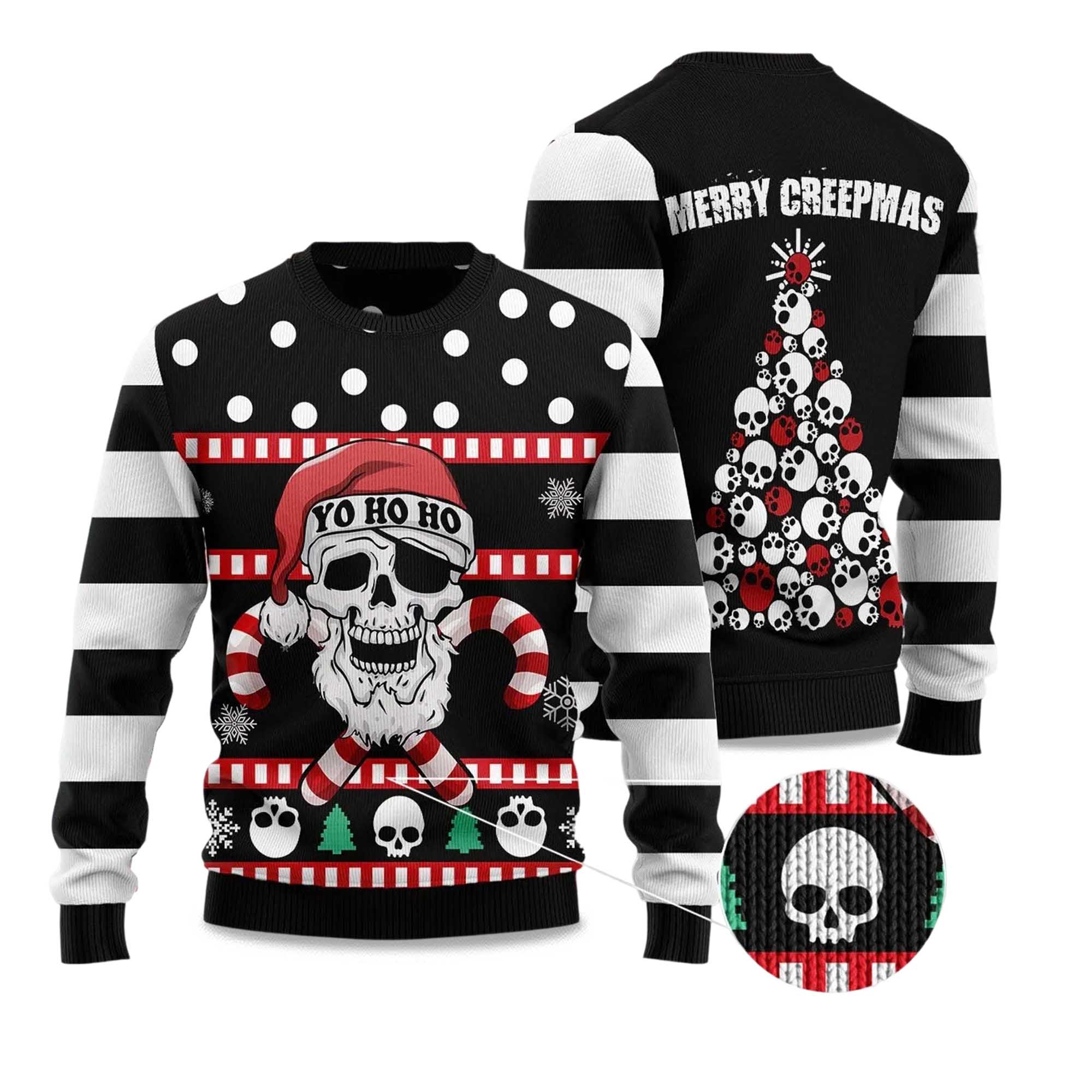 2025 Skull Creepmas Ugly Christmas Sweater 2025 Skull Creepmas Ugly Christmas Sweater