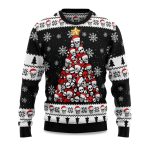 2025 Skull Pine Tree Ugly Christmas Sweater