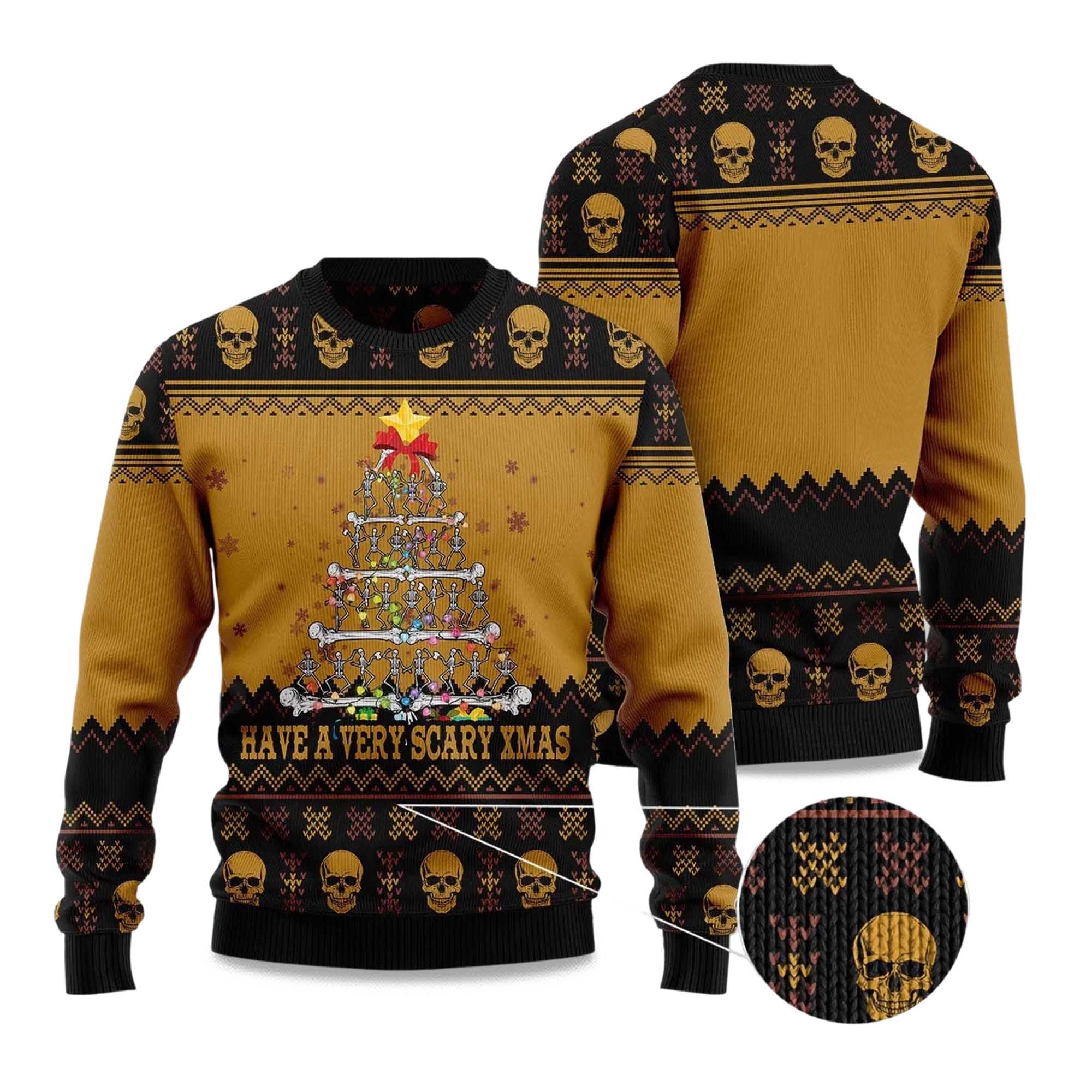 2025 Skull Very Scary Xmas Ugly Christmas Sweater 2025 Skull Very Scary Xmas Ugly Christmas Sweater