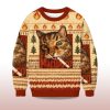 2025 Smoking Cat Meme Ugly Christmas Sweater 2