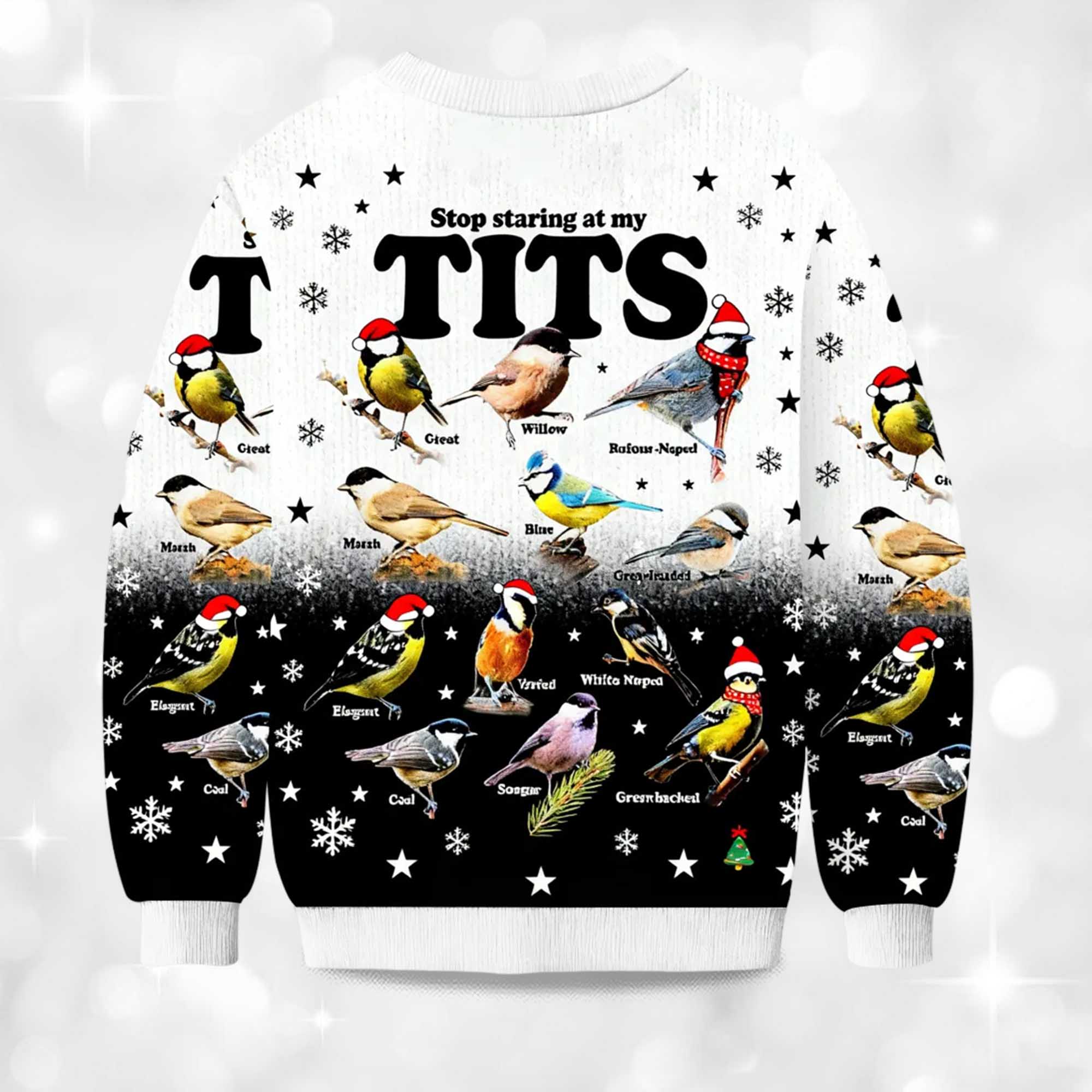 2025 Stop Staring At My Tits Christmas Ugly Sweater 2 2025 Stop Staring At My Tits Christmas Ugly Sweater 2