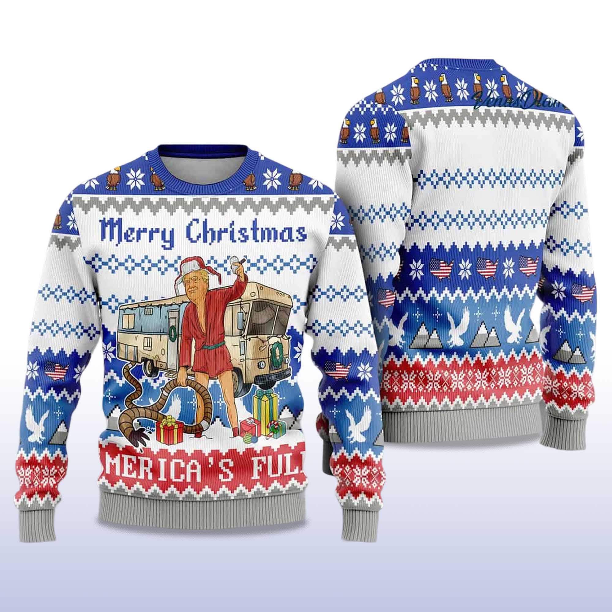 2025 Trump Merry Christmas Americas Full Ugly Christmas Sweater 2 2025 Trump Merry Christmas Americas Full Ugly Christmas Sweater 2