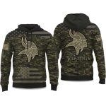 2025 Vikings Salute to Service Camo Hoodie