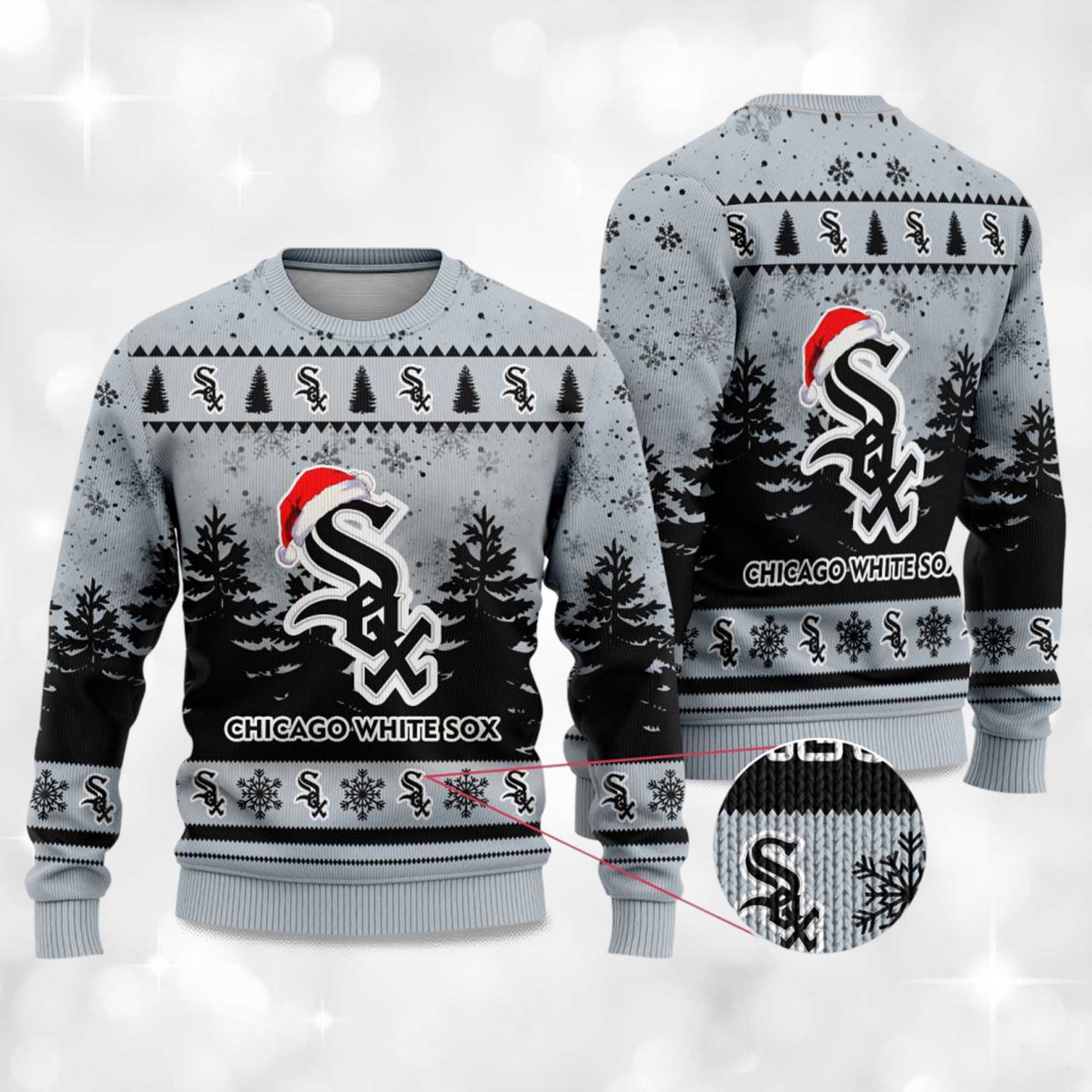 2025 White Sox Snowflakes Christmas Ugly Sweater 2 2025 White Sox Snowflakes Christmas Ugly Sweater 2