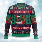 2025 Wishing You A Meowy Catmas Ugly Christmas Sweater