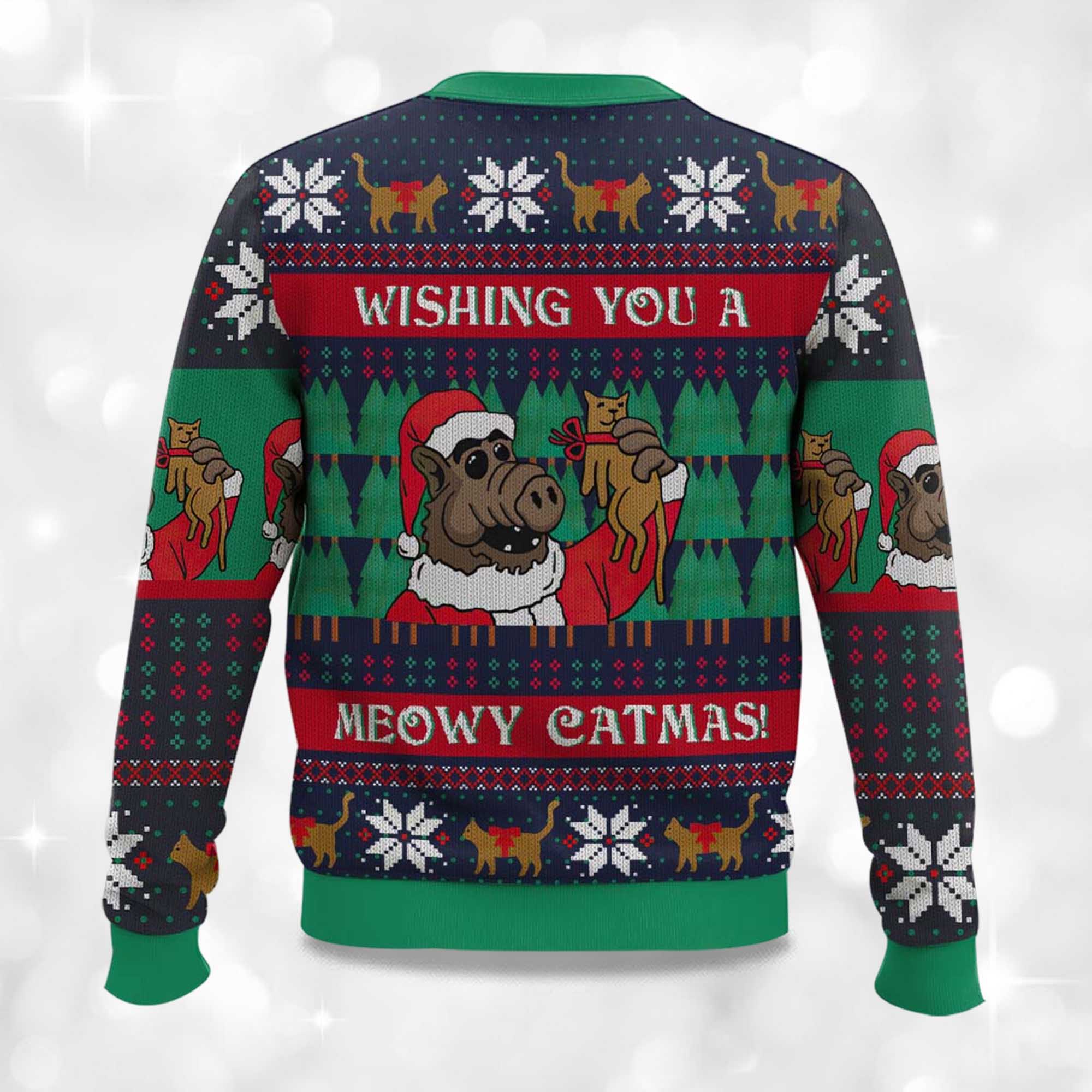 2025 Wishing You A Meowy Catmas Ugly Christmas Sweater 2 2025 Wishing You A Meowy Catmas Ugly Christmas Sweater 2