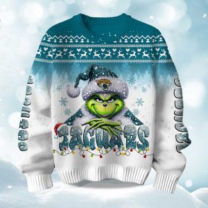 2025 Jaguars Grnch Season Christmas Ugly Sweater 1