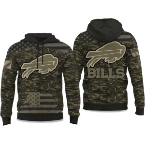 2025 Bills Salute to Service Camo Hoodie