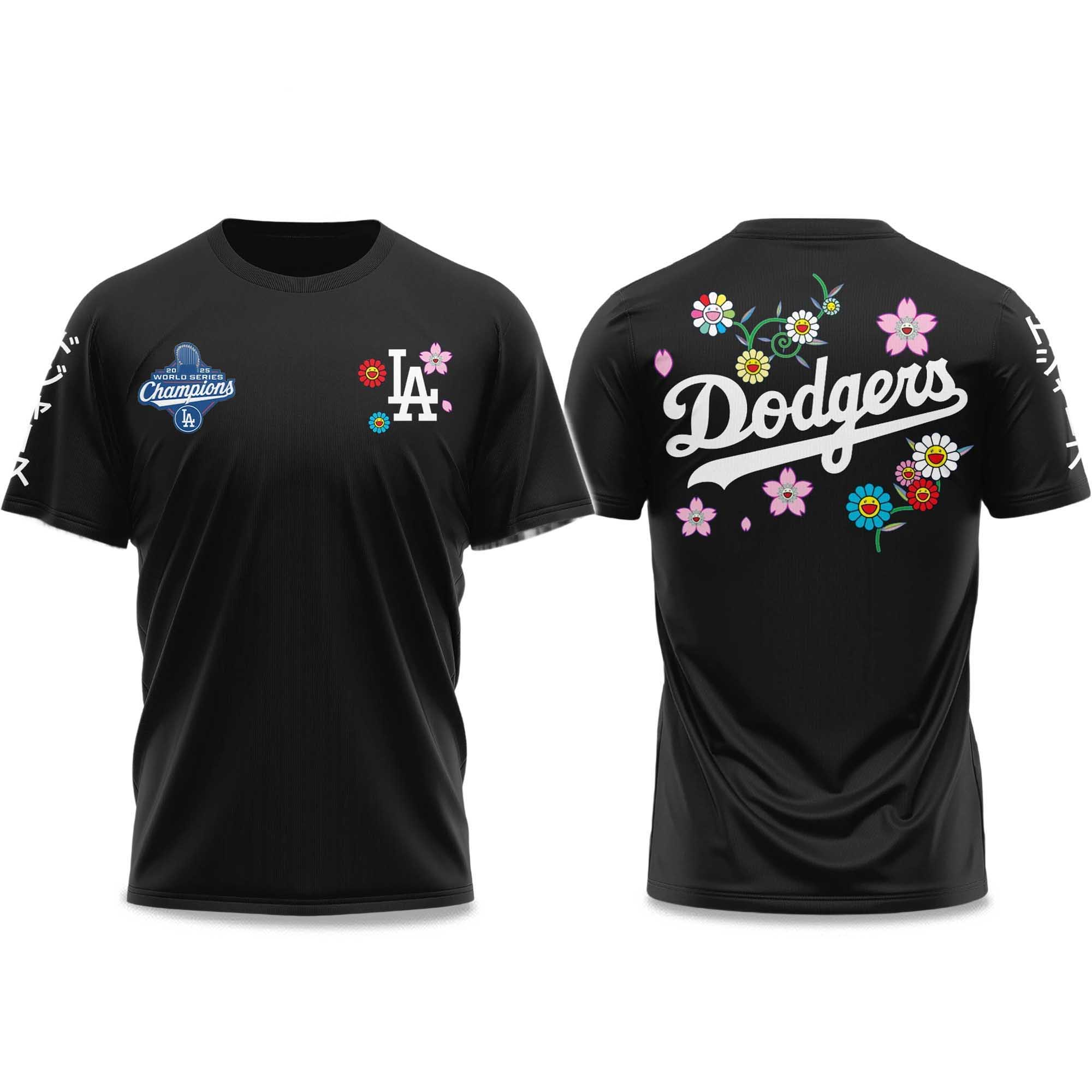 Dodgers Takashi Murakami World Series Champions 2025 T-Shirt 2 Dodgers Takashi Murakami World Series Champions 2025 T Shirt