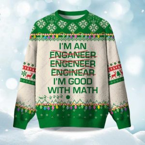 2025 I Am Good With Math Ugly Christmas Sweater 1