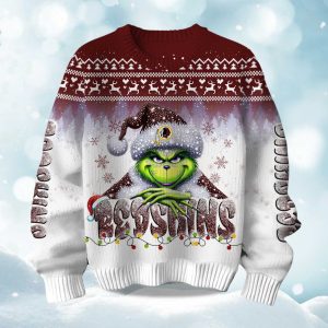 2025 Redskins Grnch Season Christmas Ugly Sweater 1