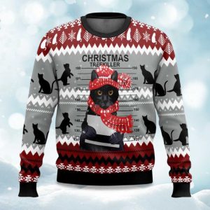 2025 Black Cat Christmas Trekiller Ugly Christmas Sweater