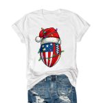 American Flag Football Christmas T-Shirt