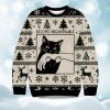 Become Ungovernable Black Cat Biting Christmas Ugly Sweater 1
