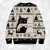 Become Ungovernable Black Cat Biting Christmas Ugly Sweater 2