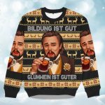 Bildung Ist Gut Gluhwein is Guter Christmas Ugly Sweater