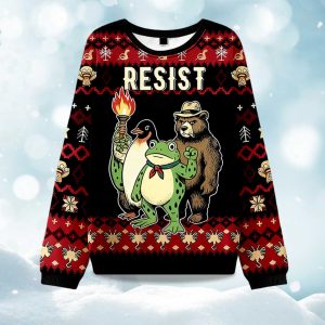 Resist Animal Christmas Ugly Christmas Sweater