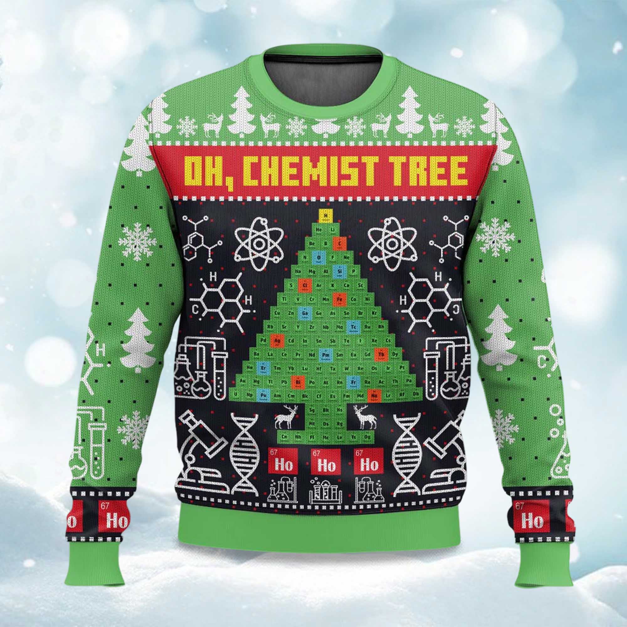 Chemist Tree Science Ugly Christmas Sweater Chemist Tree Science Ugly Christmas Sweater