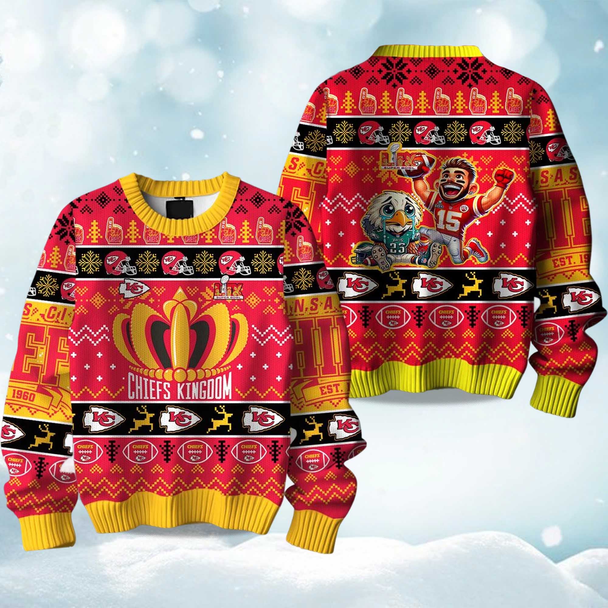 Chiefs Kingdom Bowl Champions Ugly Sweater Chiefs Kingdom Bowl Champions Ugly Sweater