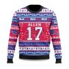 Christmas Bills Josh Allen 17 Football Ugly Sweater