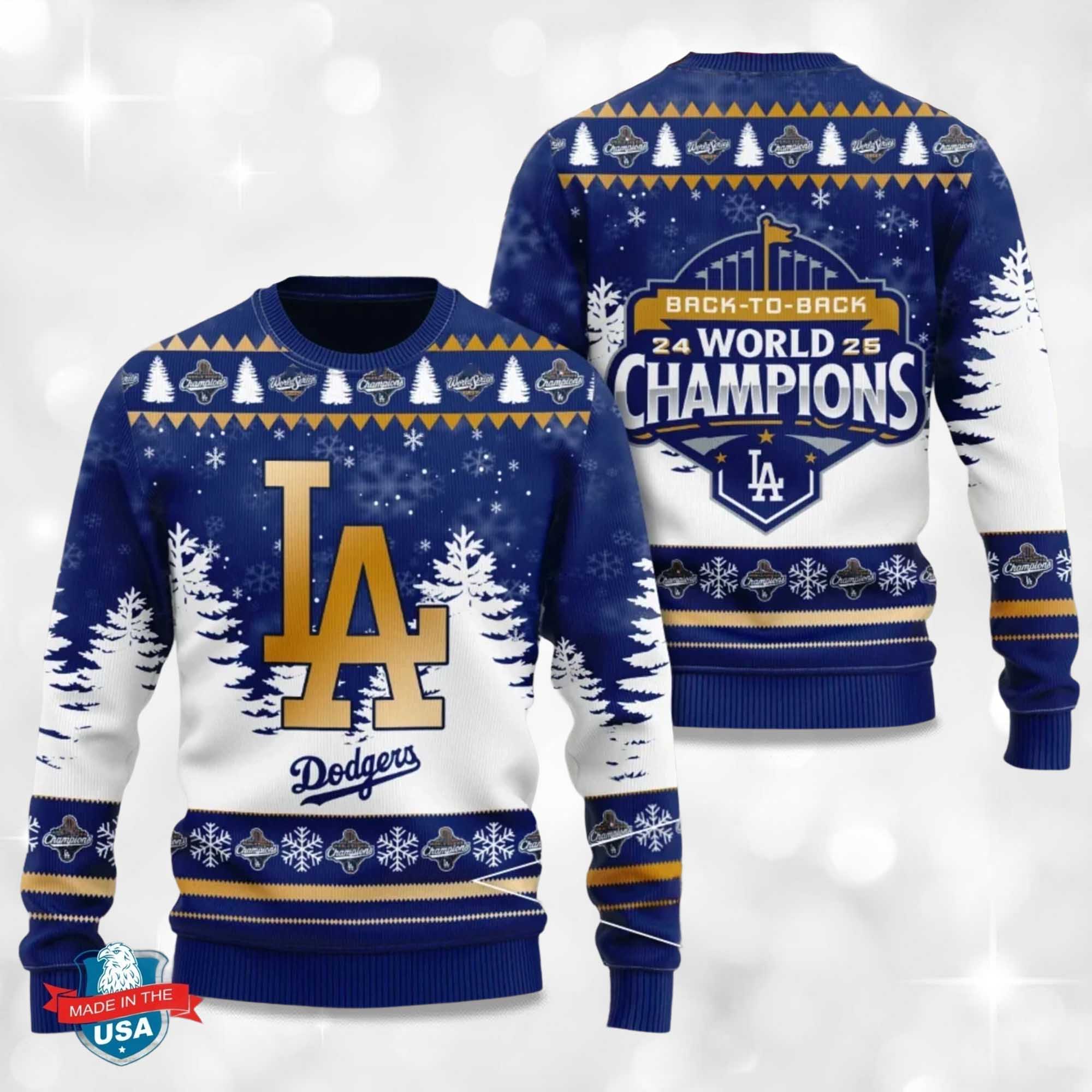 Christmas Dodger Back To Back World Series 2025 Champions Ugly Sweater 2 Christmas Dodger Back To Back World Series 2025 Champions Ugly Sweater