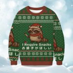 Christmas Raccoons Need Snacks Funny Ugly Sweater