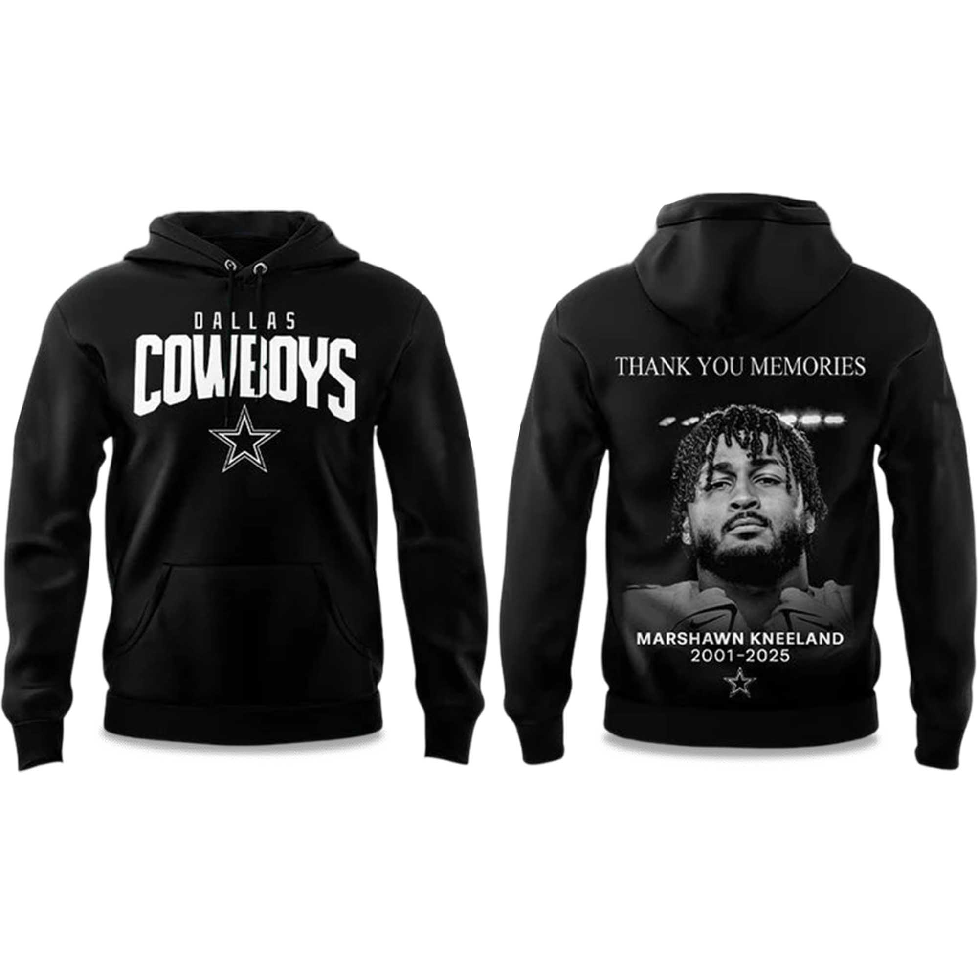Cowboys Marshawn Kneeland Thank You Memories 2001-2025 Shirt 2 Cowboys Marshawn Kneeland Thank You Memories 2001 2025 Shirt
