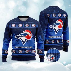 2025 Blue Jays Snowflakes Christmas Ugly Sweater 1